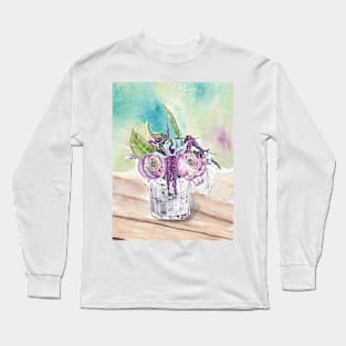 Ranunculus in a glass Long Sleeve T-Shirt